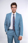 Abito da uomo verde petrolio slim fit in 2 pezzi fantasia - Wessi