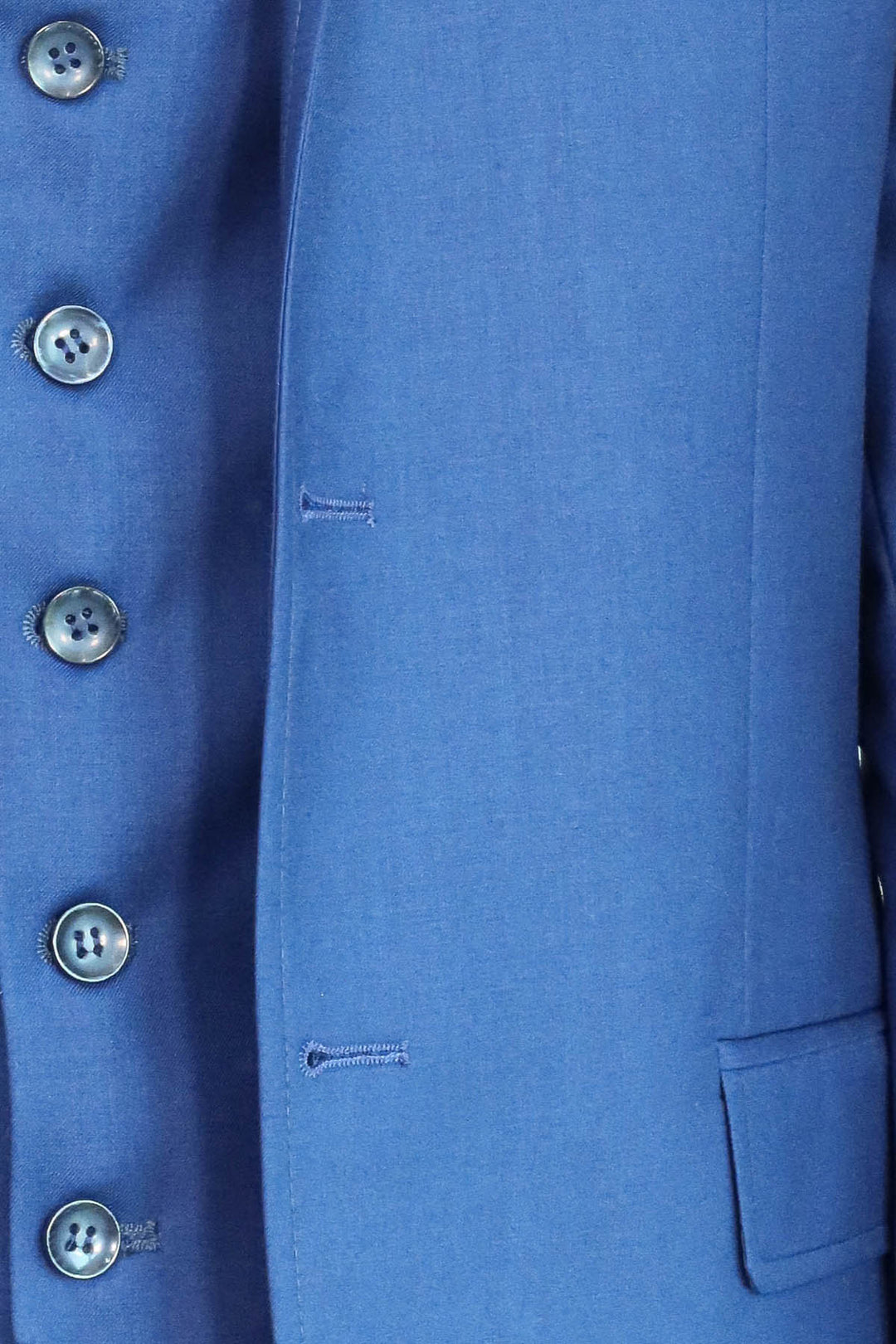 Однотонный мужской костюм темно-синего цвета с жилетом | Весс