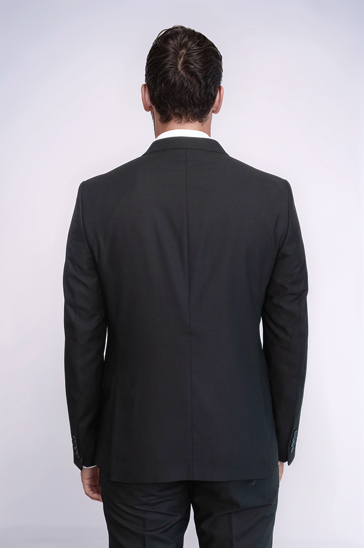 Traje negro de dos piezas ajustado para hombre - Wessi