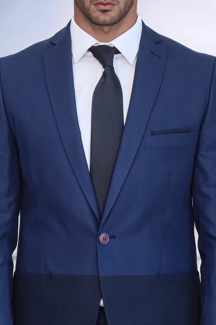 Traje azul marino fragmentado para hombre | wess