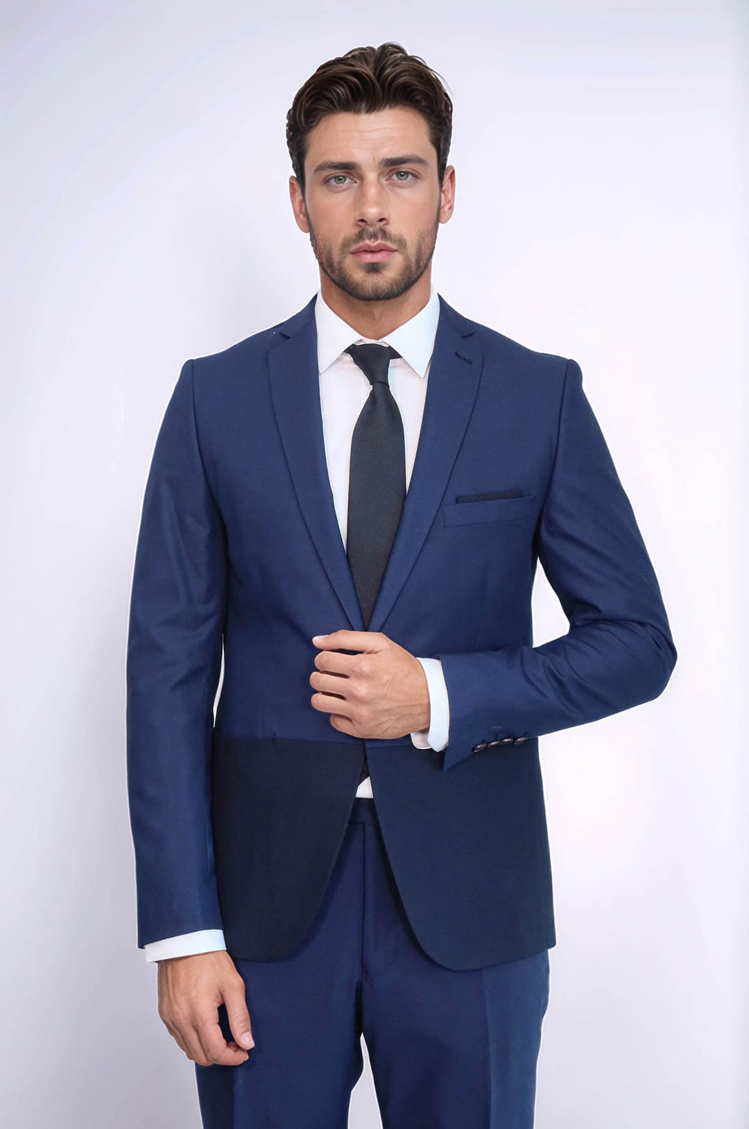 Traje azul marino fragmentado para hombre | wess