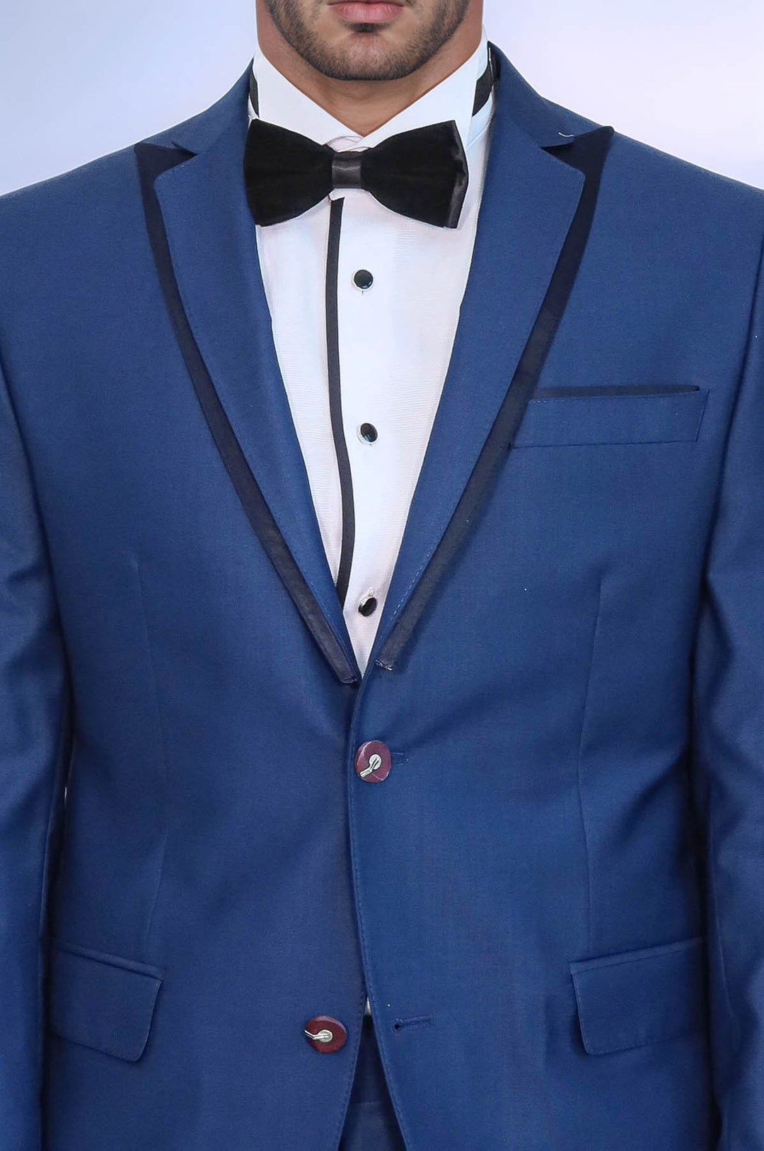 Синий смокинг со съемным лацканом | Весс
