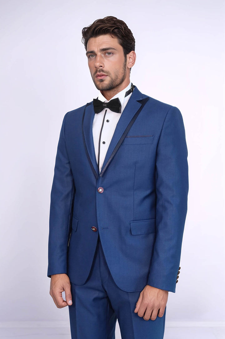 Синий смокинг со съемным лацканом | Весс