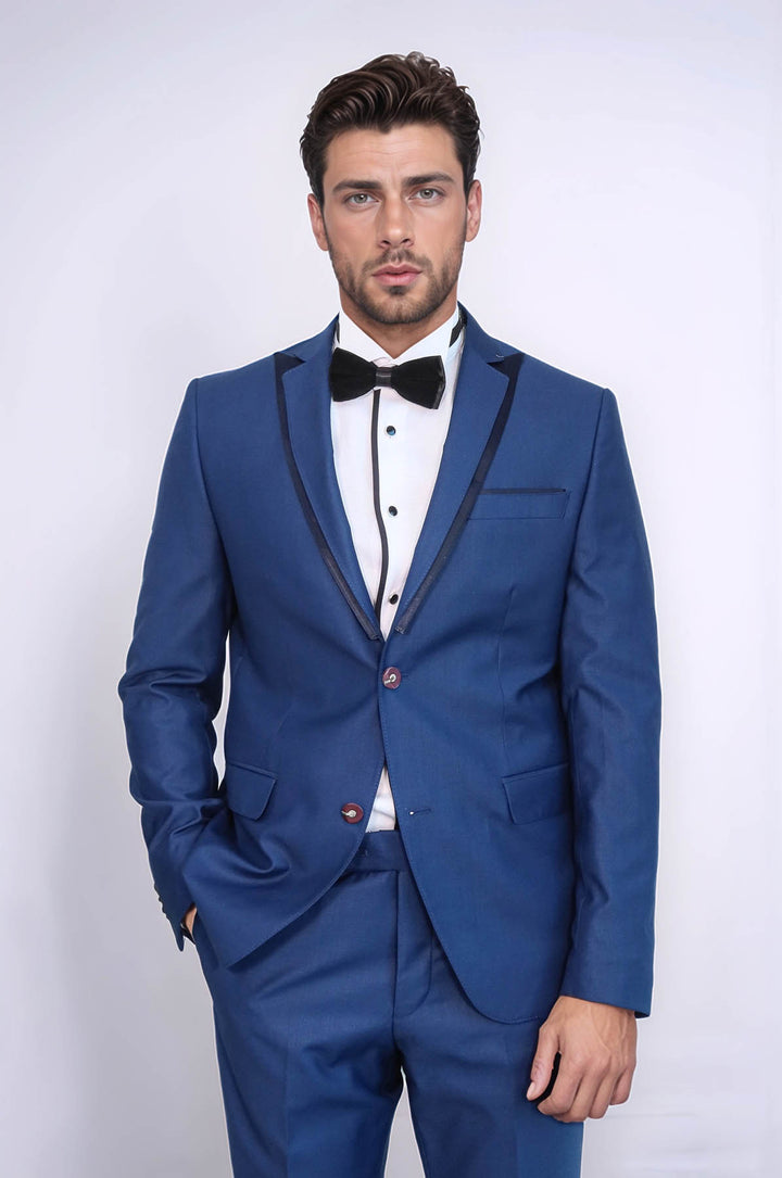 Синий смокинг со съемным лацканом | Весс