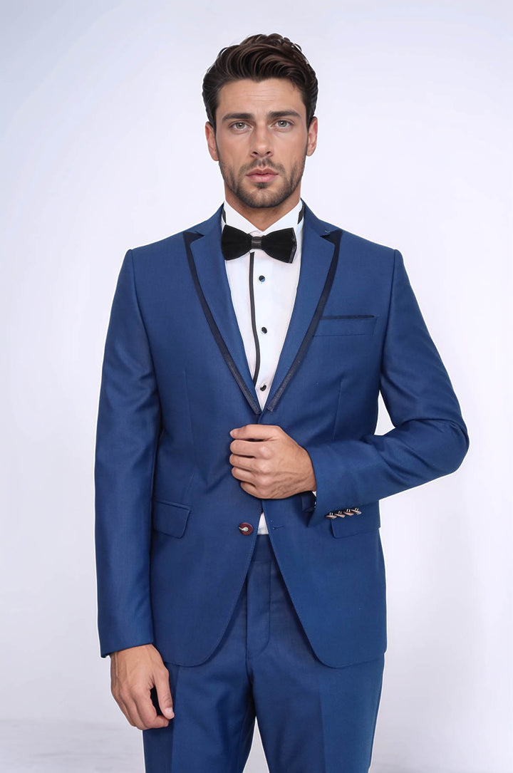 Синий смокинг со съемным лацканом | Весс