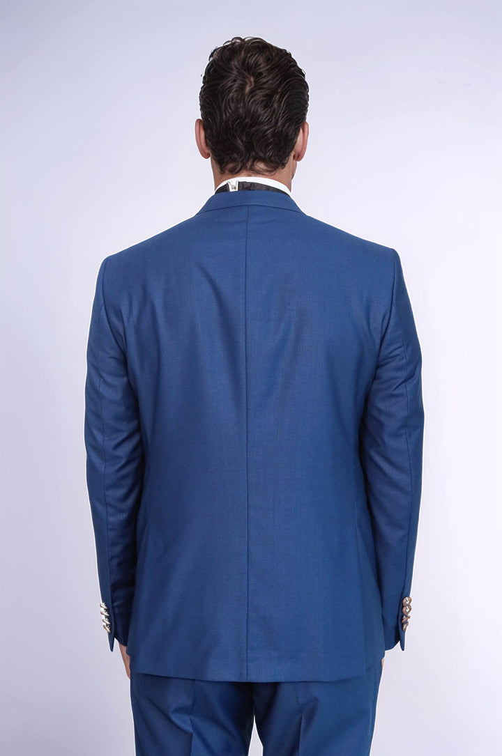 Синий смокинг со съемным лацканом | Весс