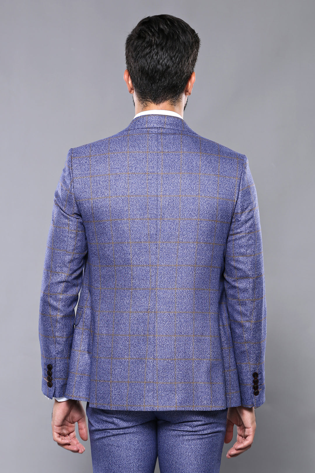 Traje de hombre a cuadros azules - Wessi