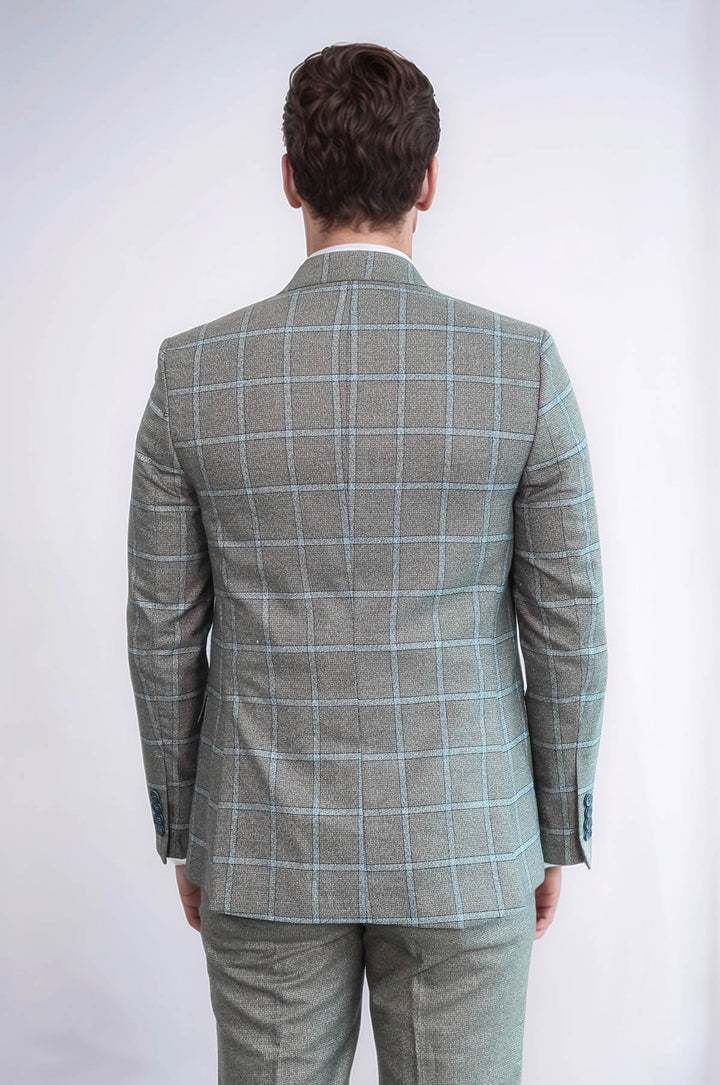 Traje gris con chaleco para hombre - Wessi