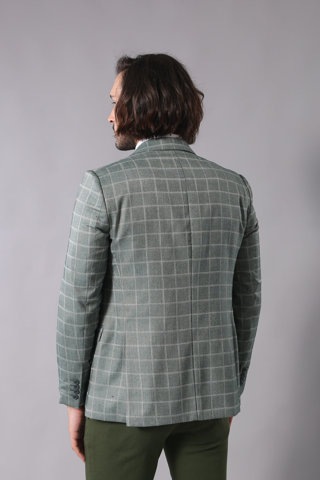 Traje de hombre combinado cuadros verdes - Wessi