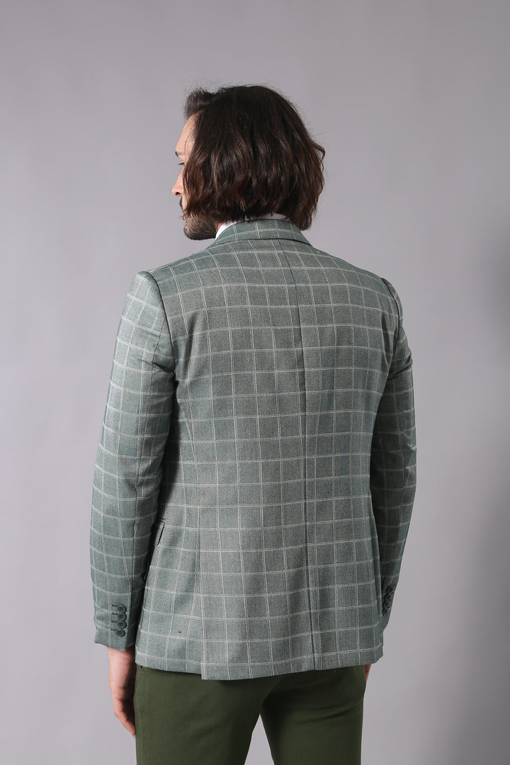 Traje de hombre combinado cuadros verdes - Wessi