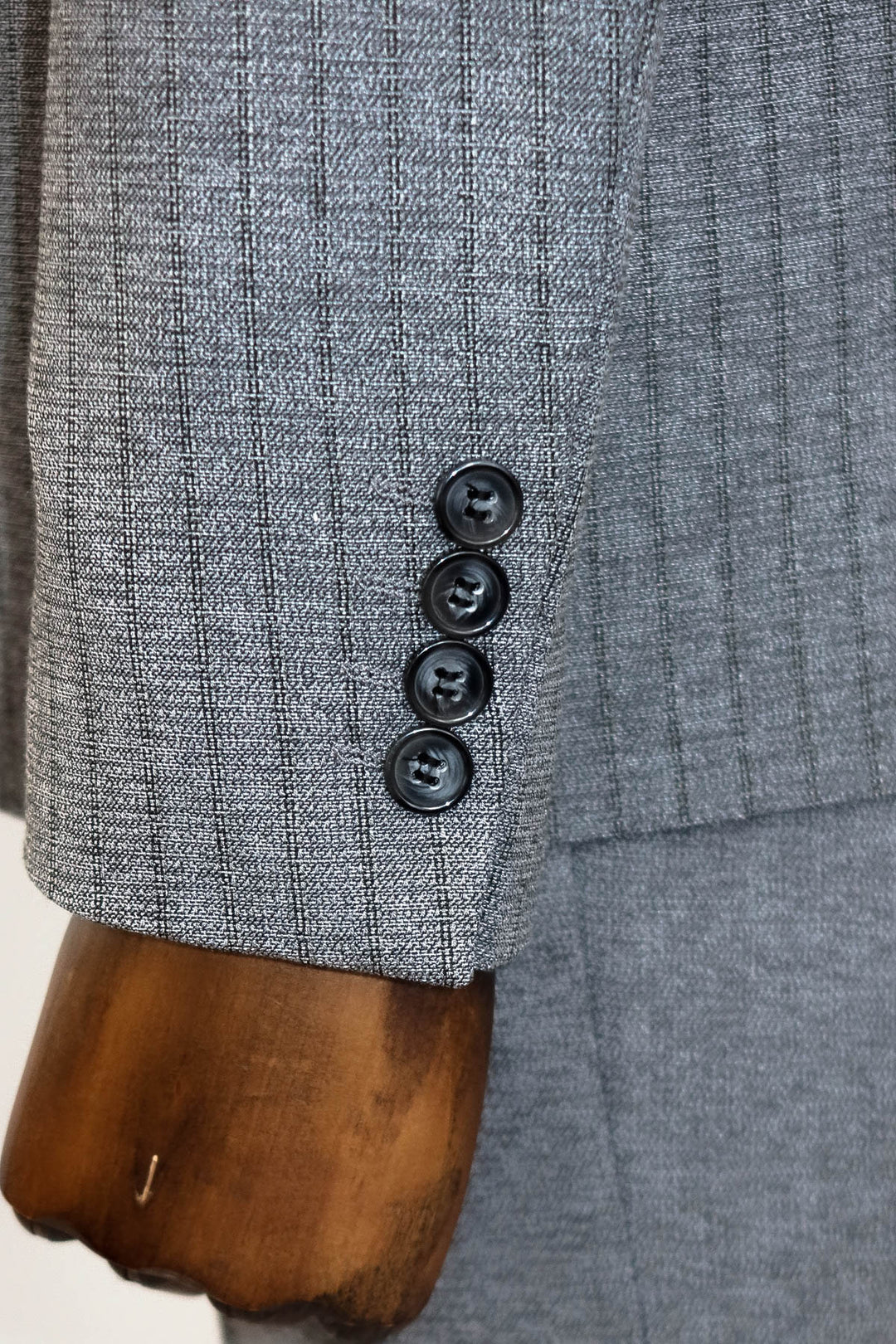 Traje de hombre gris chaleco rayas - Wessi