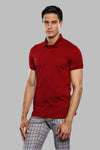 Polo da uomo basic rosso bordeaux - Wessi