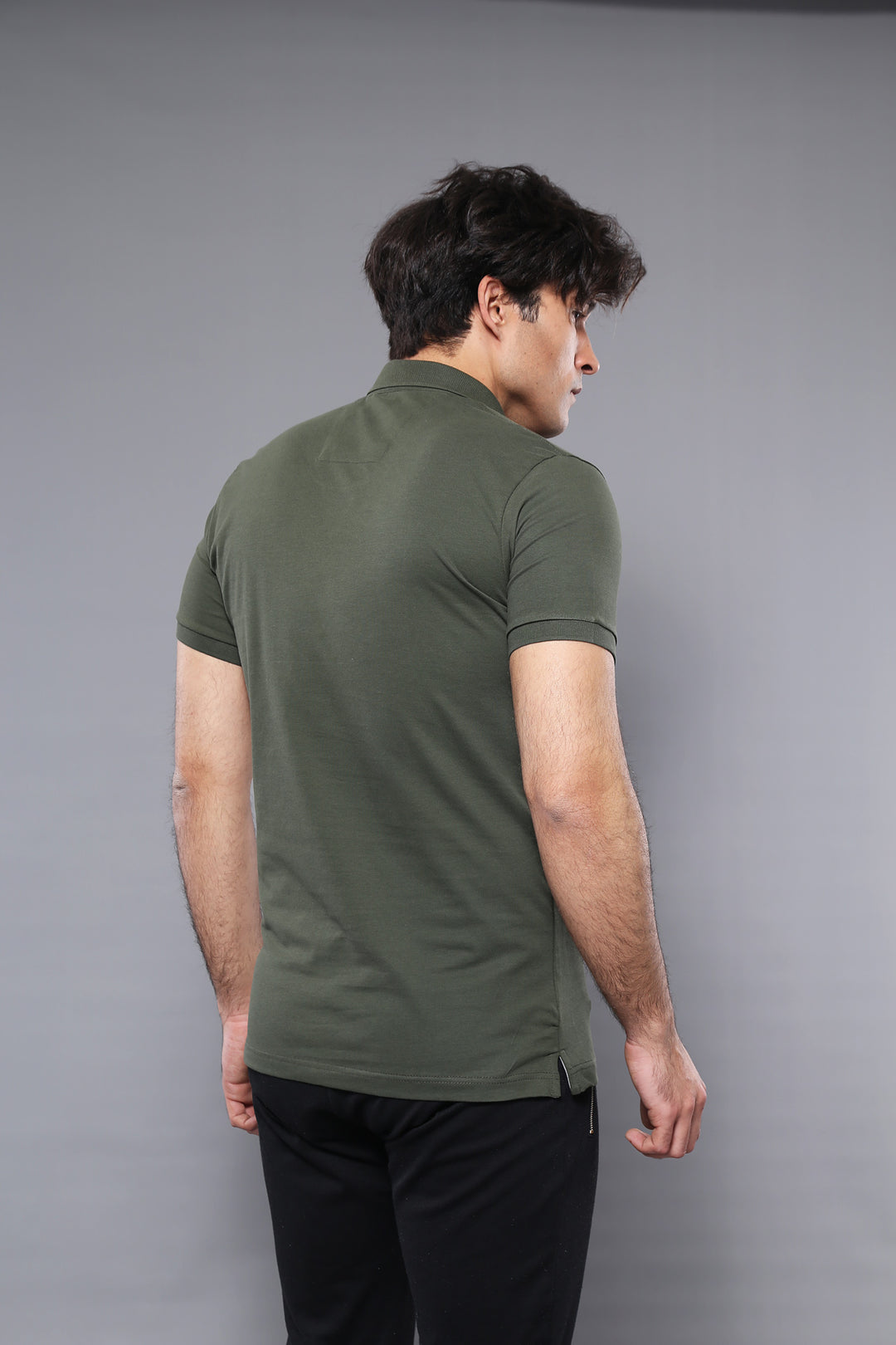 Polo Plain Khaki T-Shirt Uomo - Wessi