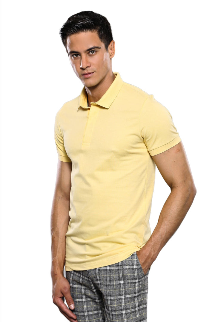 Camiseta Polo Lisa Amarilla | wess