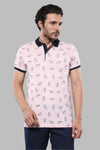 T-shirt polo imprimé rose | Wess