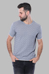 Camiseta Punto Tricot Estampada Gris - Wessi