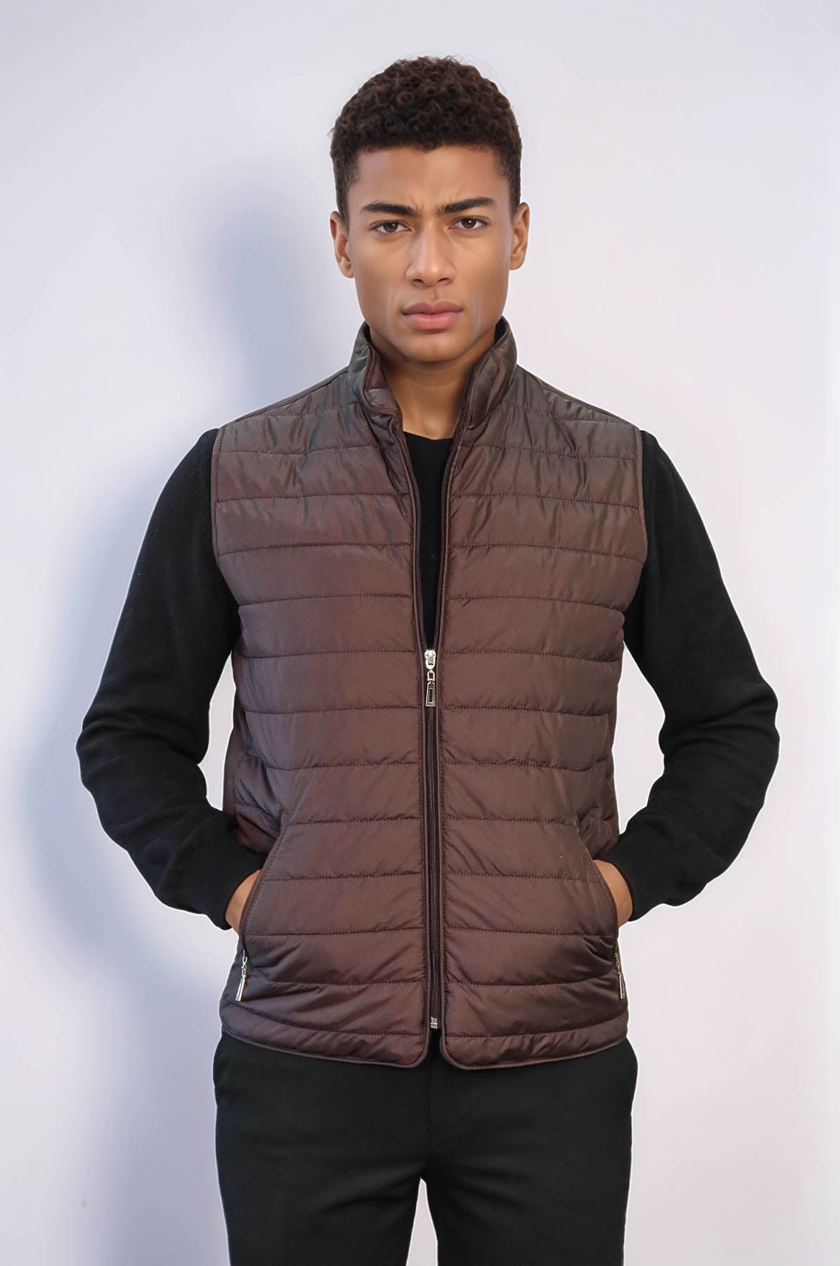 Gilet sans manche homme matelassé Teddy Nine Worths Gilet sans manche homme matelassé Teddy Nine Worths