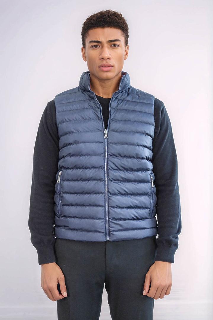 Chaleco de plumas reversible Puffer Sax Azul Hombre - Wessi
