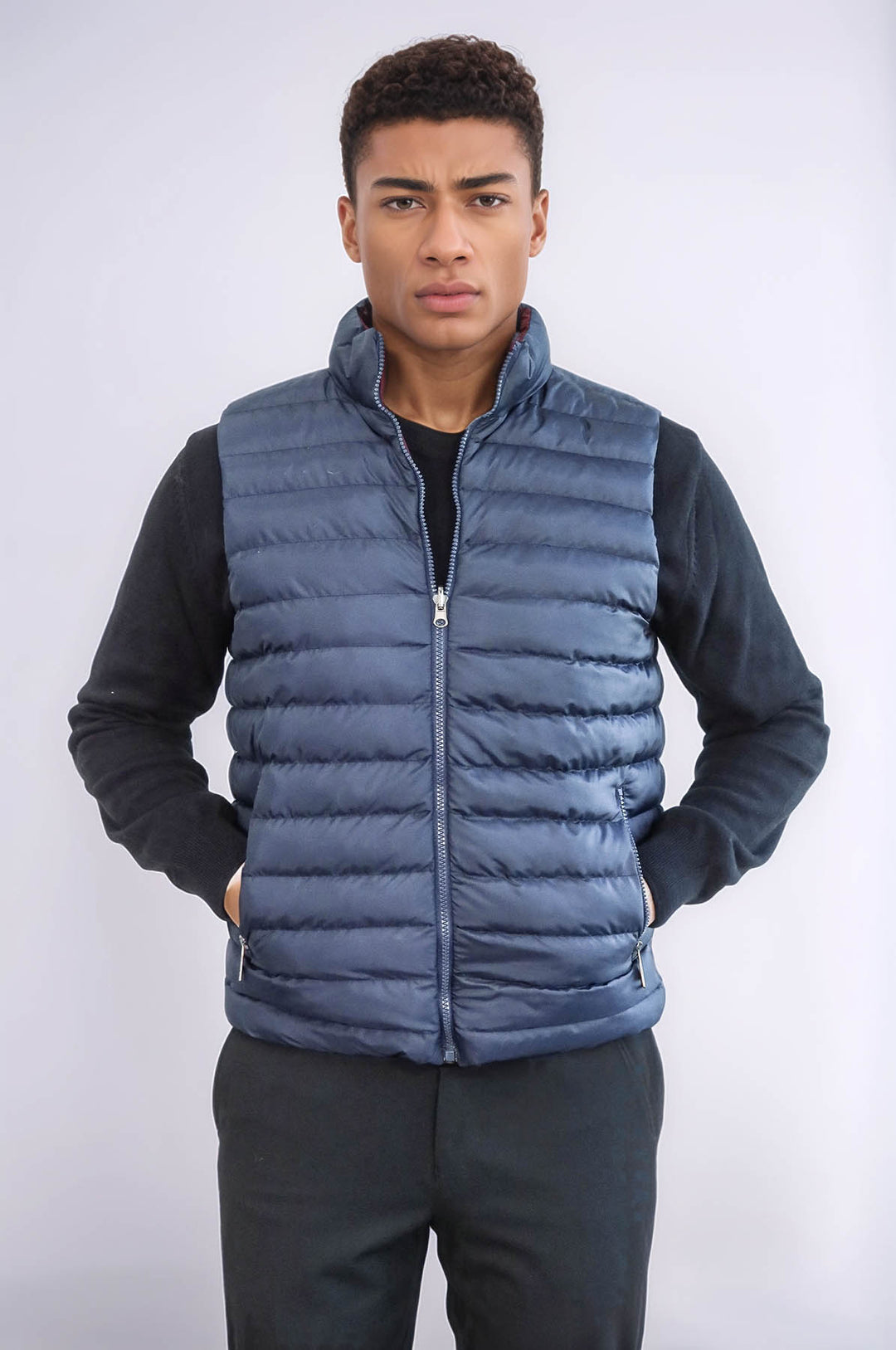 Chaleco de plumas reversible Puffer Sax Azul Hombre - Wessi