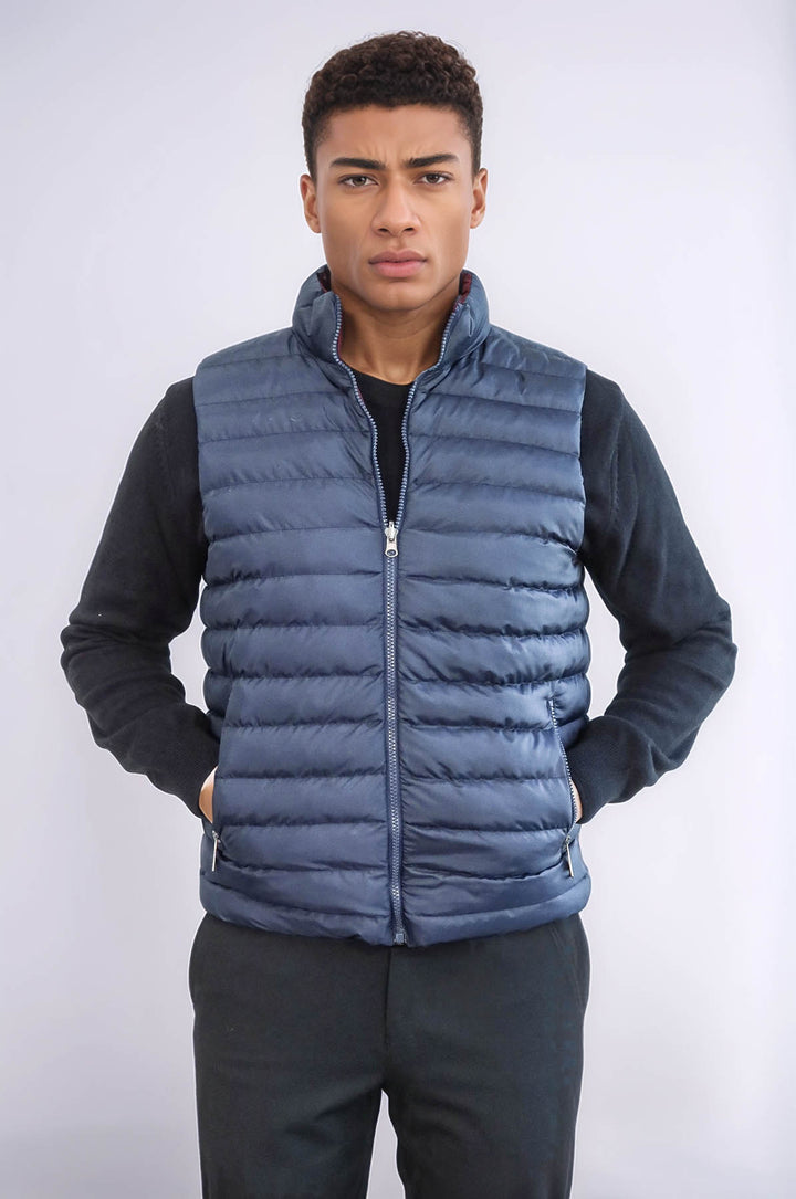 Chaleco de plumas reversible Puffer Sax Azul Hombre - Wessi