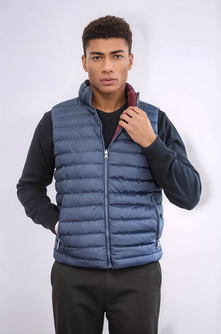 Chaleco de plumas reversible Puffer Sax Azul Hombre - Wessi