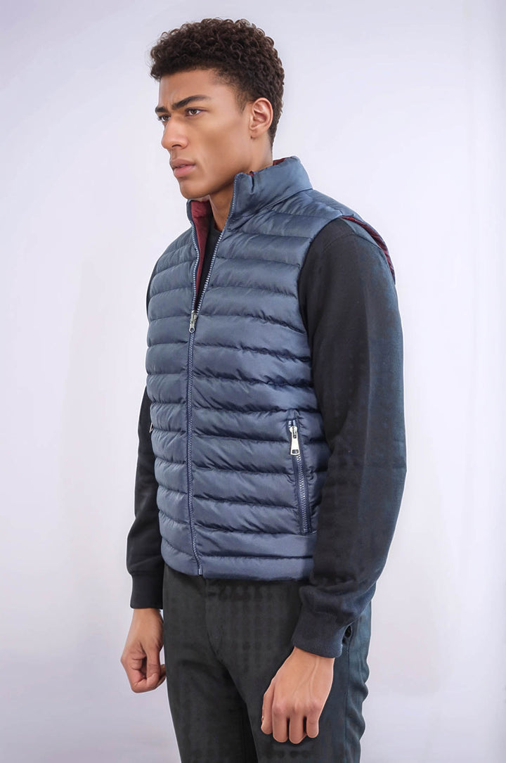 Chaleco de plumas reversible Puffer Sax Azul Hombre - Wessi