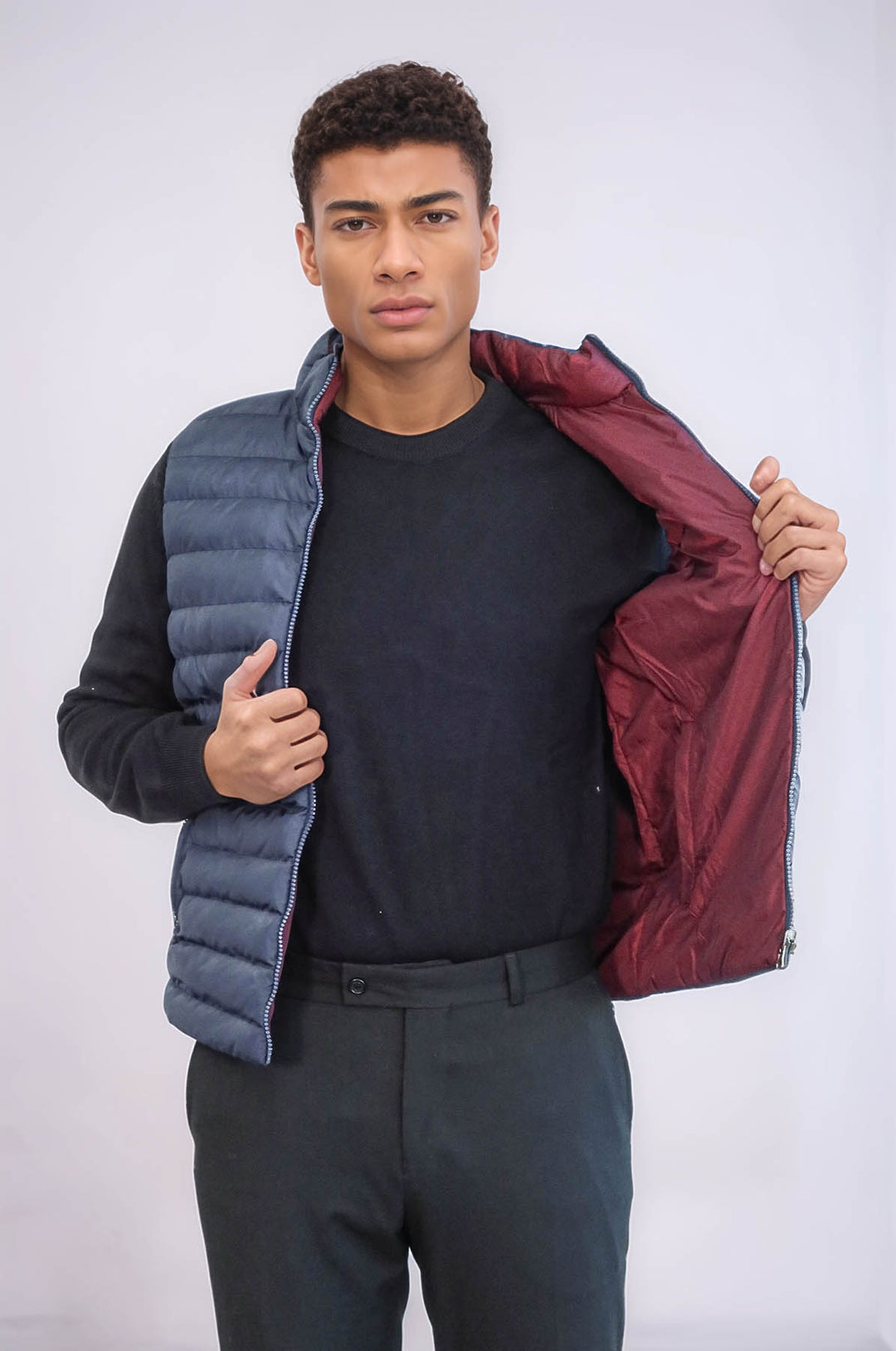 Chaleco de plumas reversible Puffer Sax Azul Hombre - Wessi