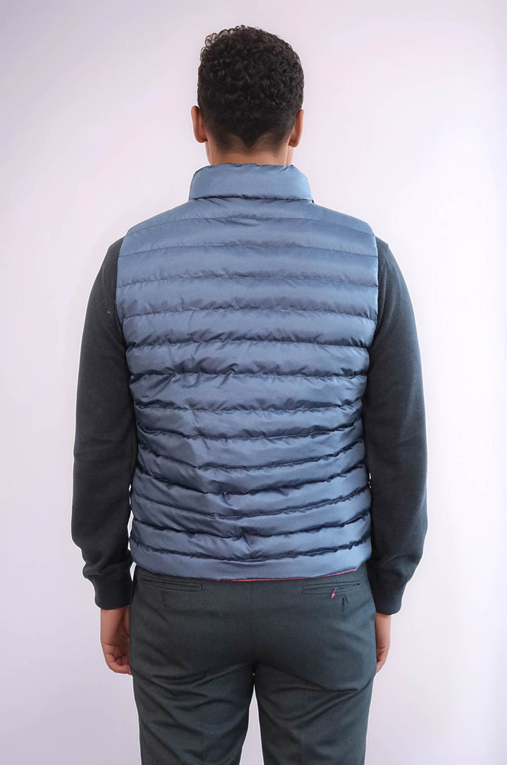 Chaleco de plumas reversible Puffer Sax Azul Hombre - Wessi