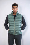 Chaleco de plumas reversible para hombre Puffer Oil Green - Wessi