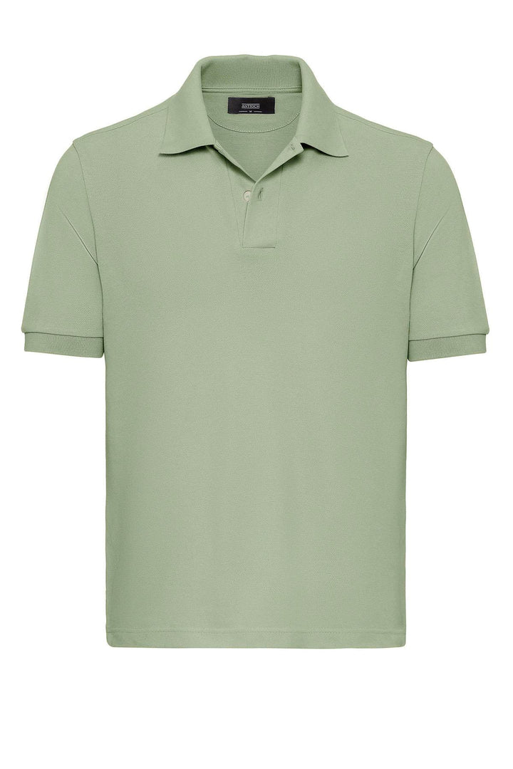 Men's Light Khaki Polo Neck T-Shirt - Wessi