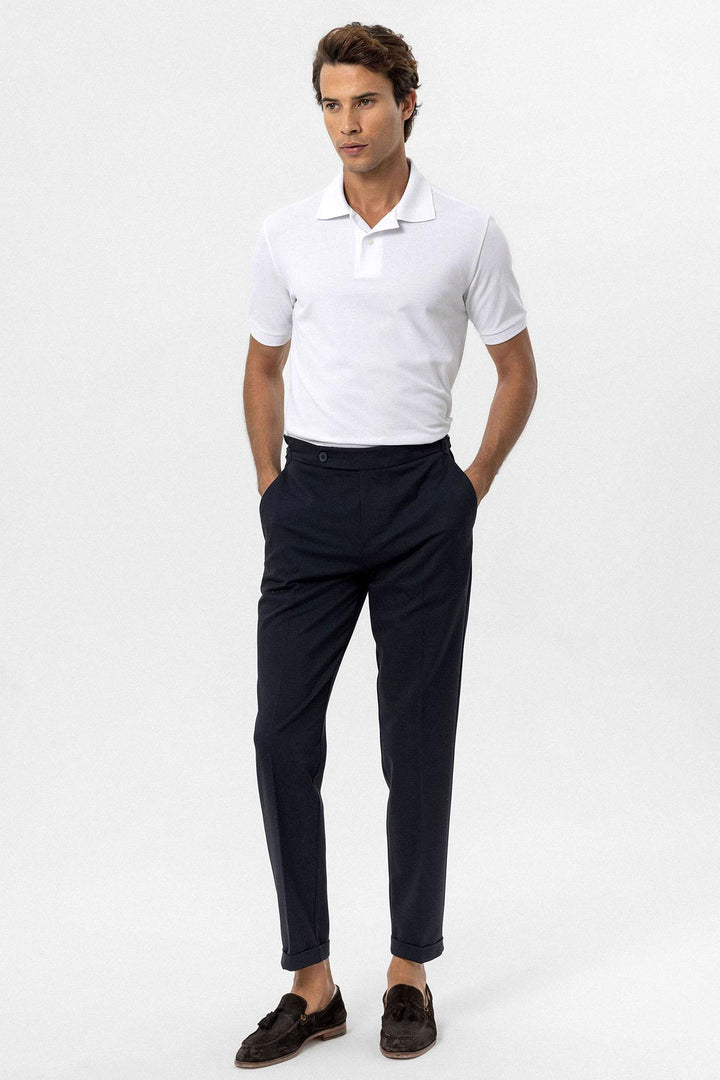 T-shirt col polo blanc pour homme - Wessi