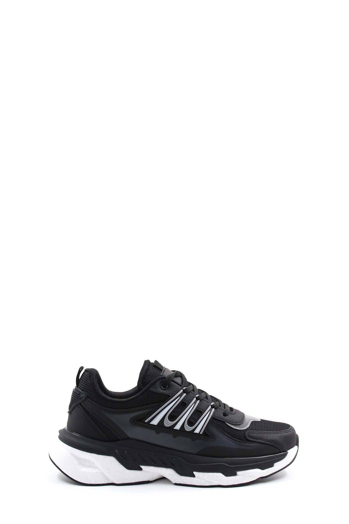 Men's Black Chunky Sneakers with White Sole - Wessi – Wessi
