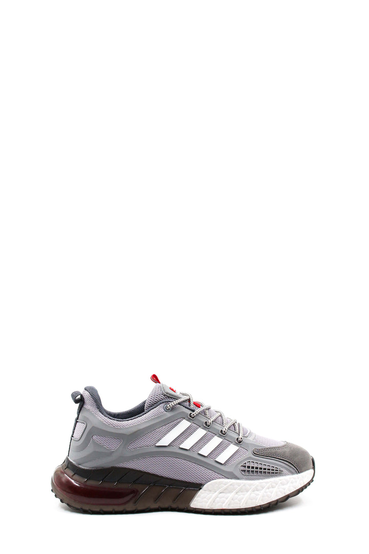 Zapatillas deportivas de running grises y blancas para hombre - Wessi