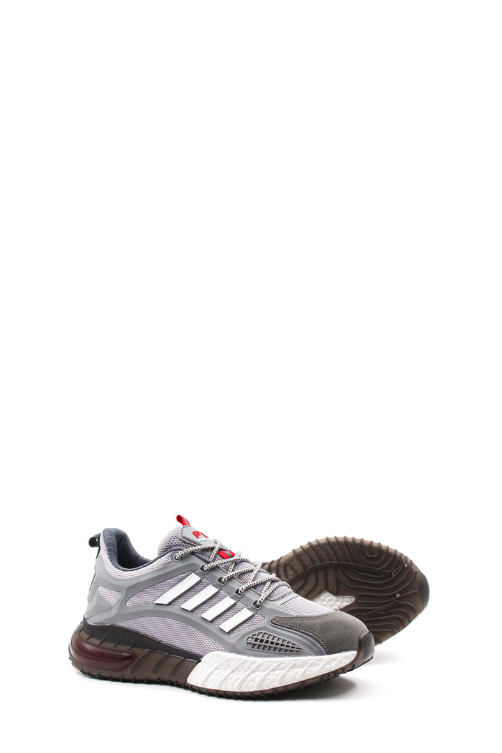 Zapatillas deportivas de running grises y blancas para hombre - Wessi