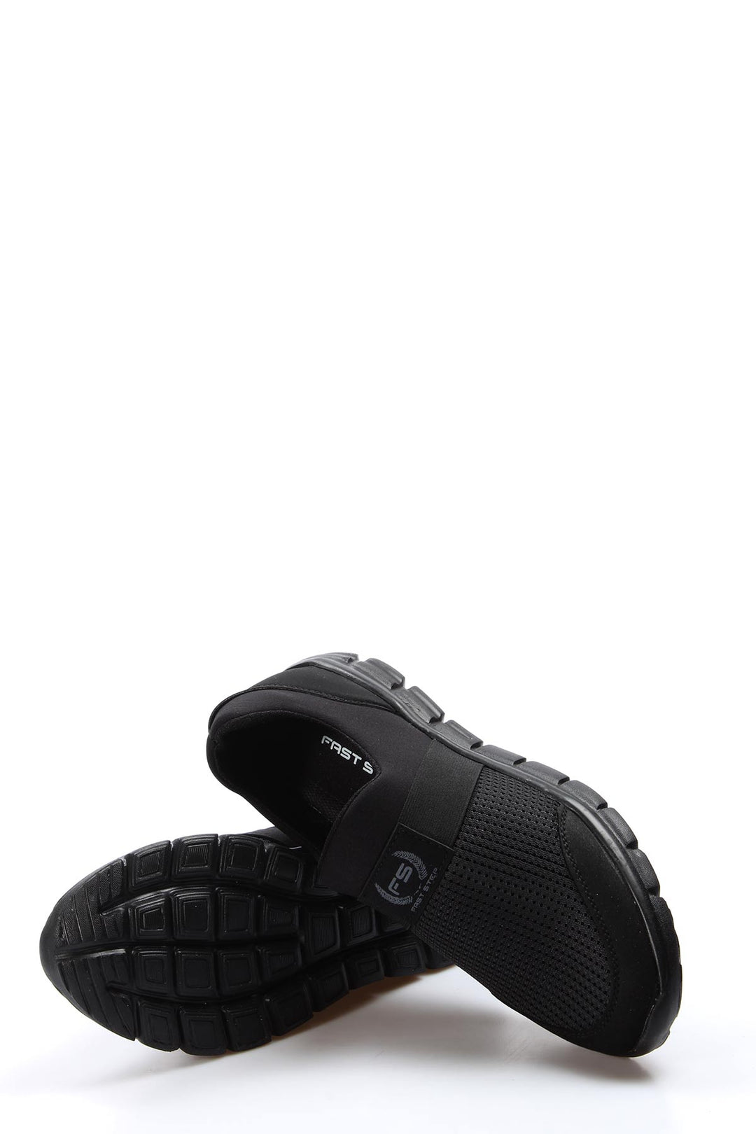 Chaussures à enfiler en maille athlétique noire pour hommes - Wessi