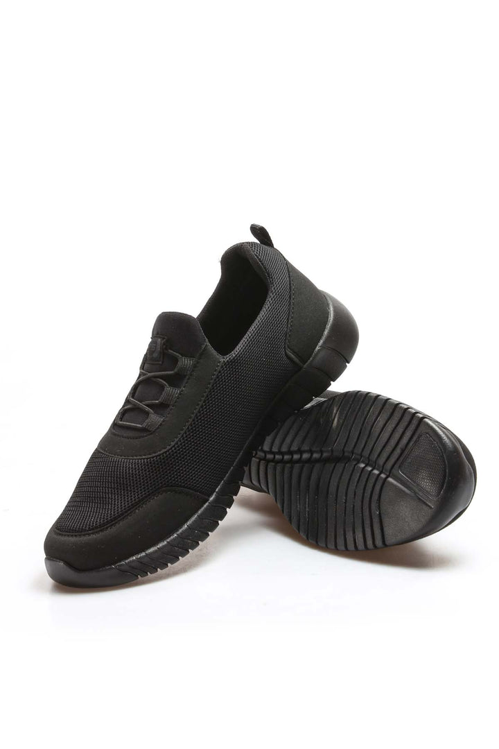 Zapatillas deportivas de malla con cordones negras para hombre - Wessi