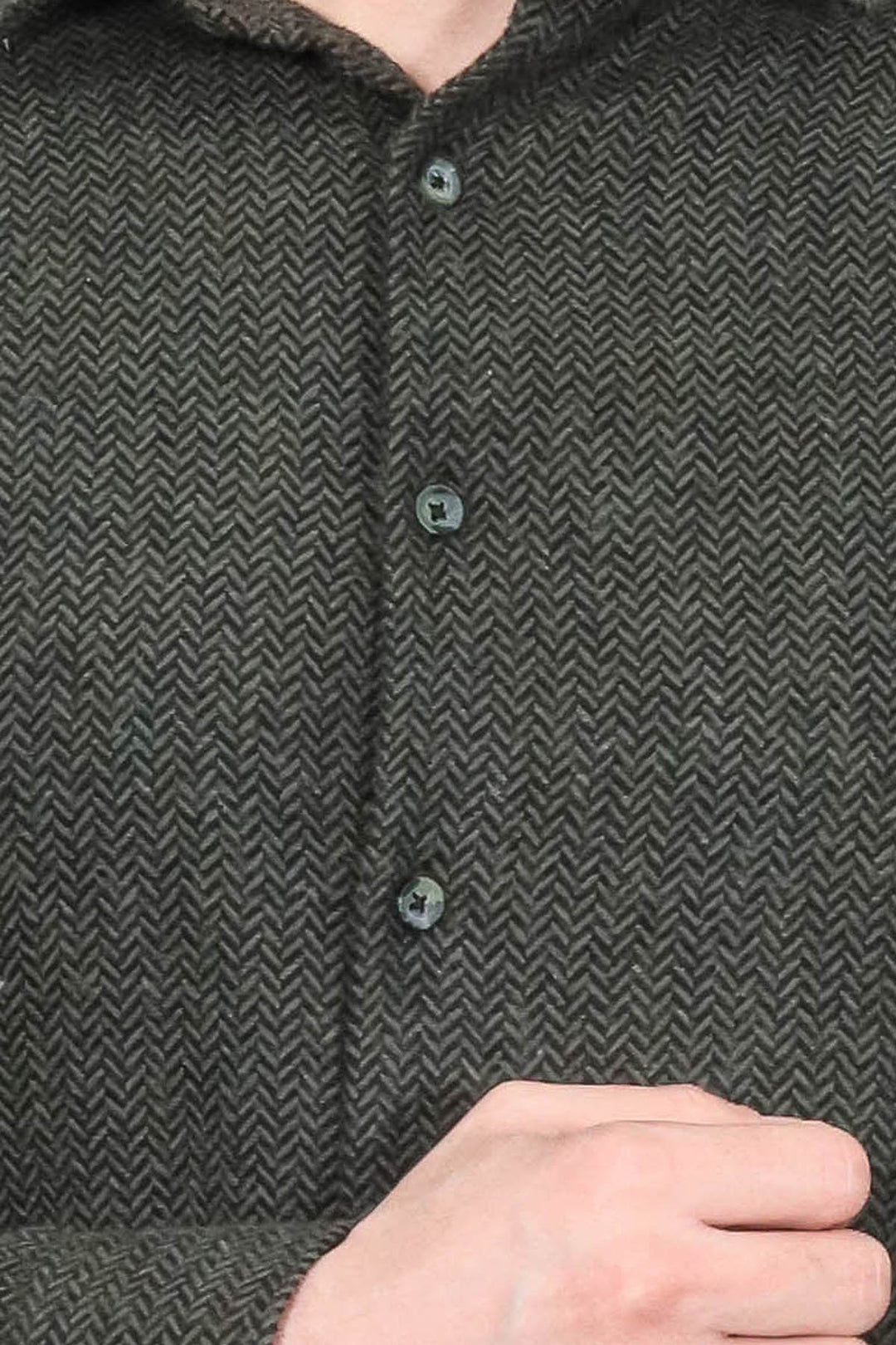 قميص حطاب منقوش باللون الأخضر للرجال - ويسي