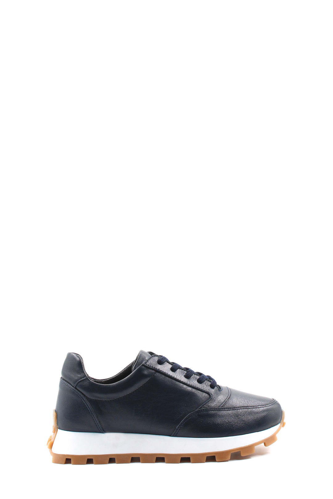Sneakers retrò in pelle blu navy Wessi