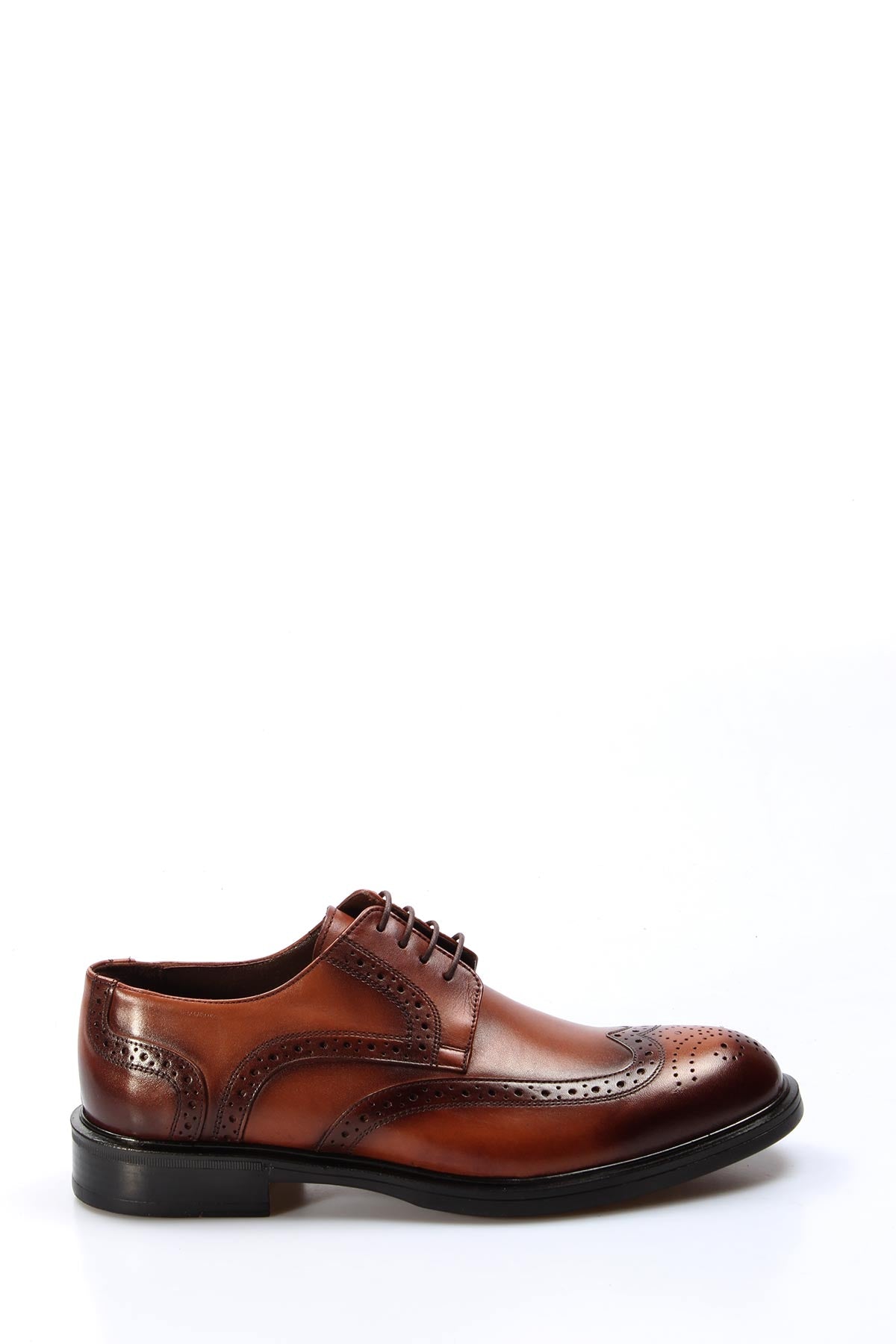 Men's Classic Brown Leather Brogue Shoes with Wingtip Detailing - Wess ...