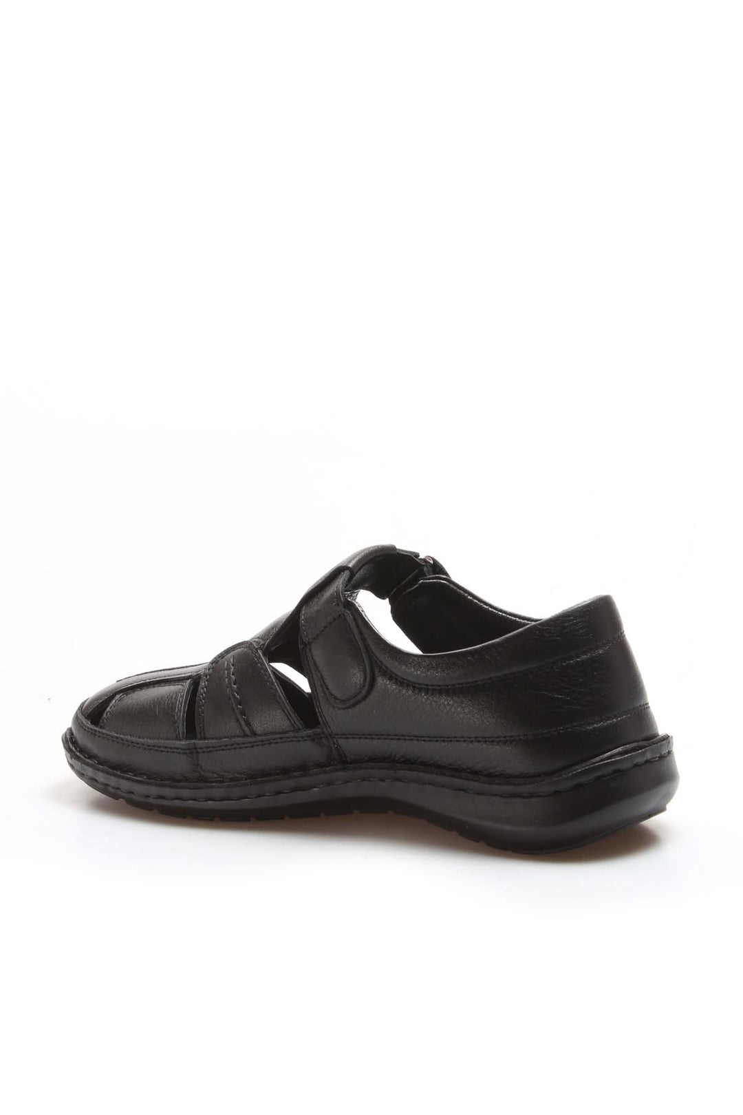 Sandali da pescatore in pelle nera da uomo - Wessi