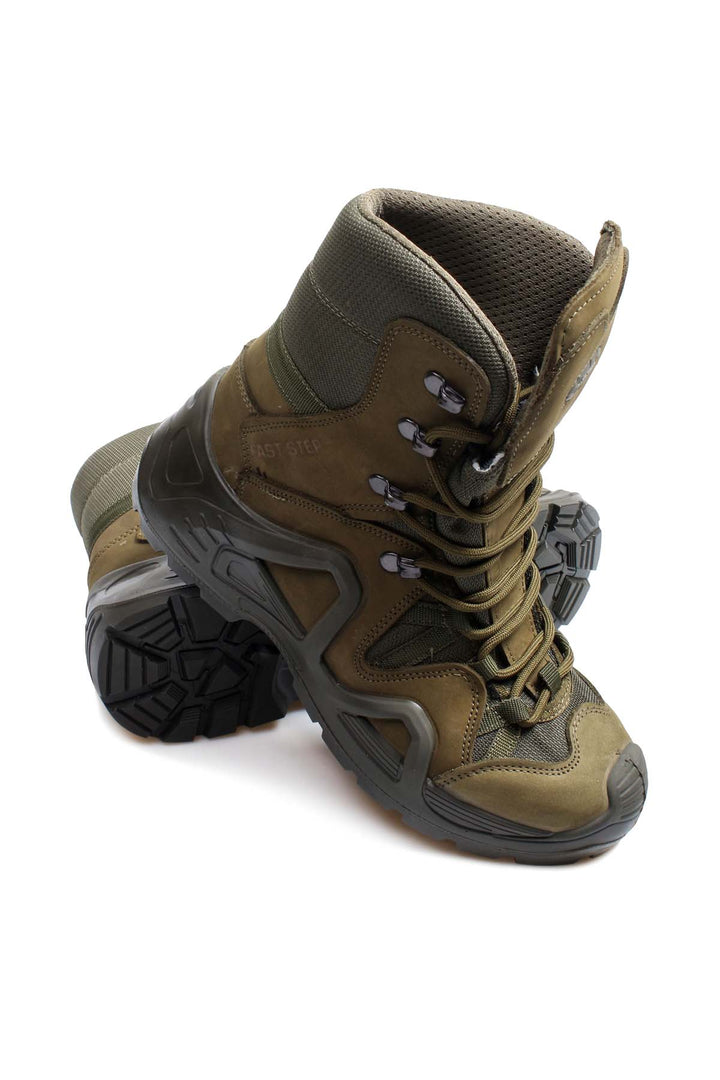 Stivali da combattimento tattici verde oliva da uomo con suola robusta - Wessi