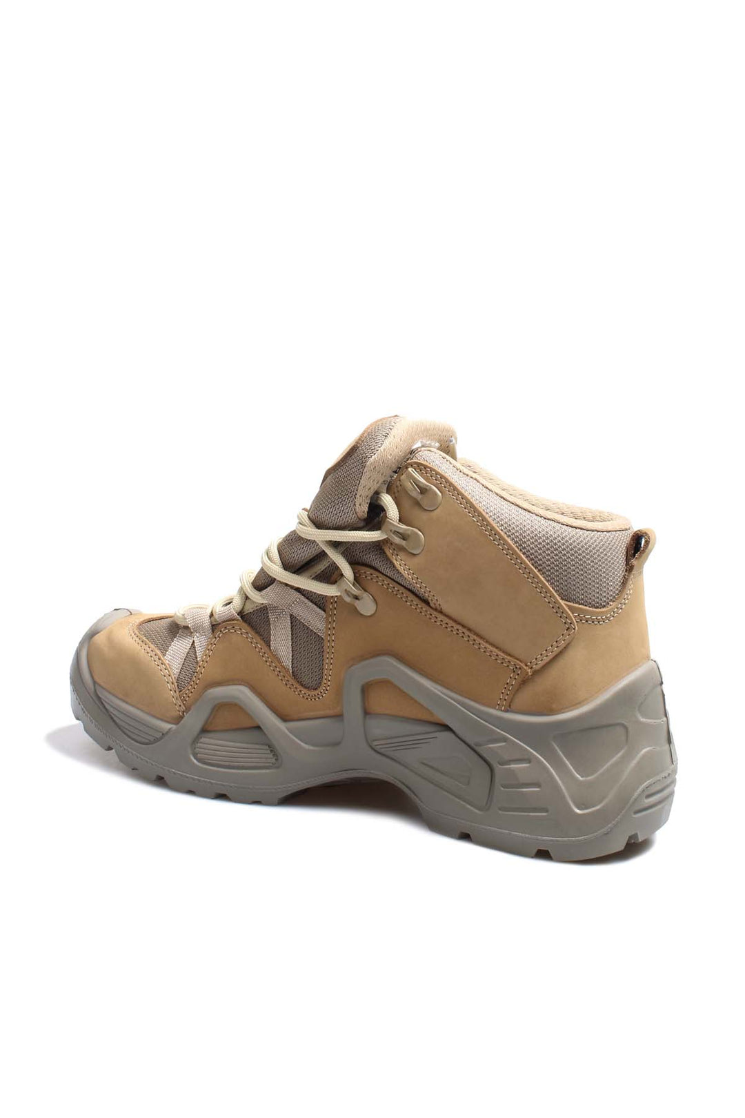 Scarponi da trekking da uomo marrone chiaro e grigi con suola robusta - Wessi