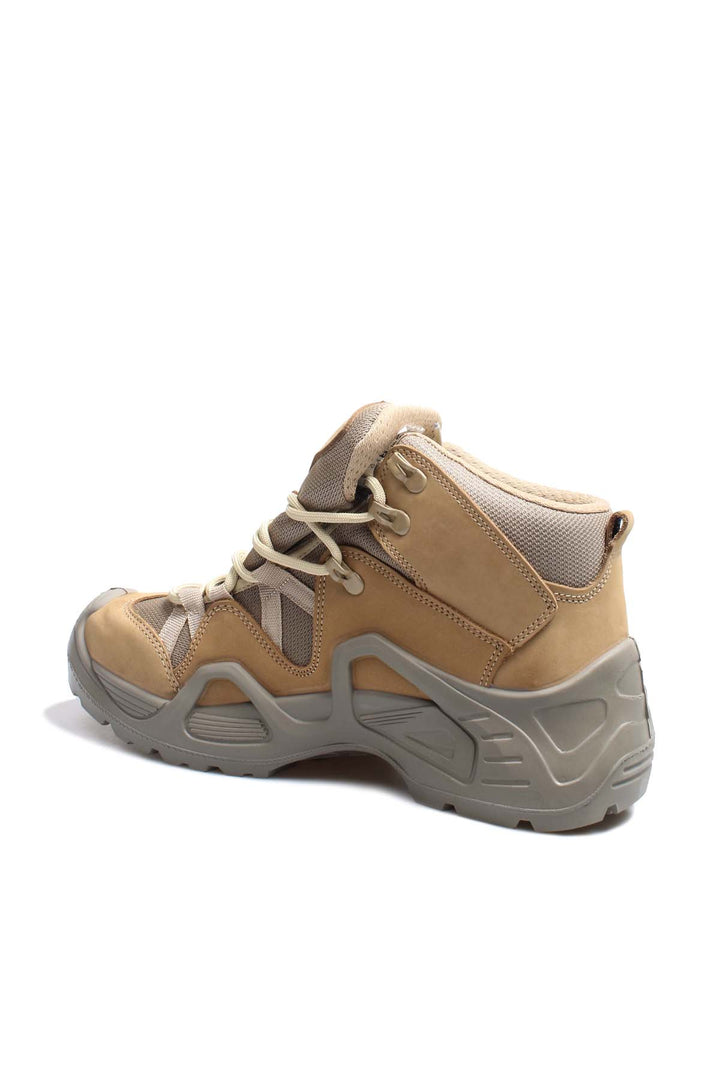 Scarponi da trekking da uomo marrone chiaro e grigi con suola robusta - Wessi