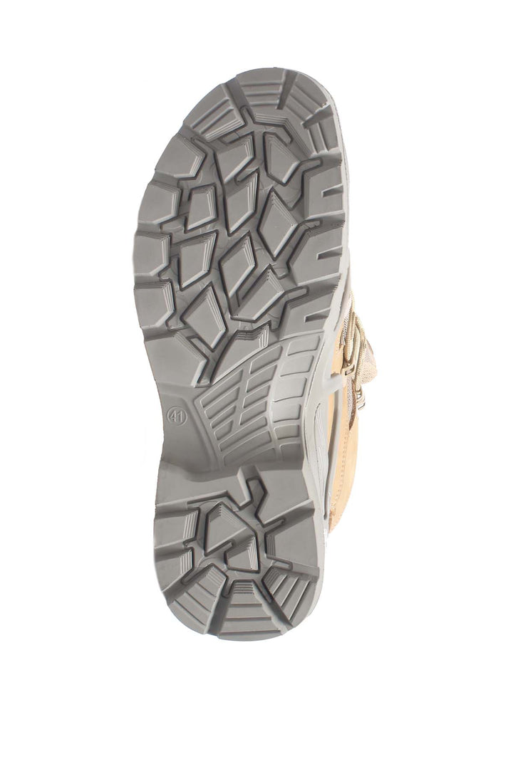 Scarponi da trekking da uomo marrone chiaro e grigi con suola robusta - Wessi