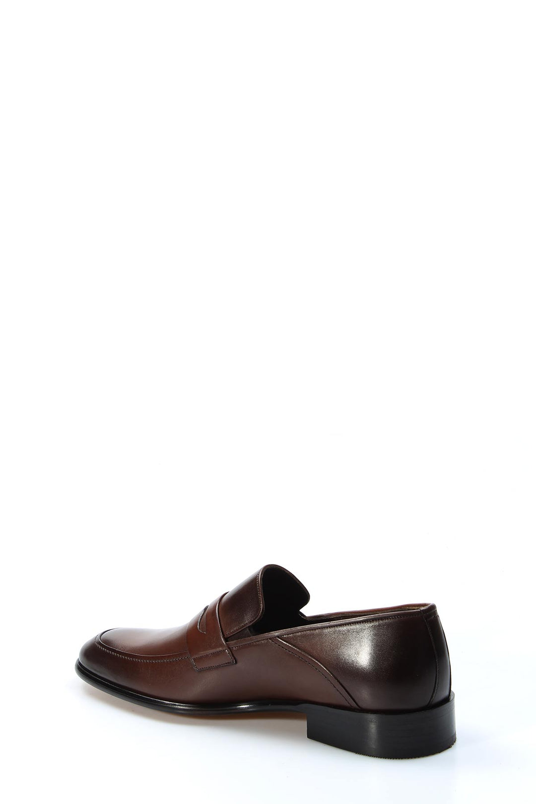 Men's Classic Brown Penny Loafers with Sleek Leather Finish - Wessi