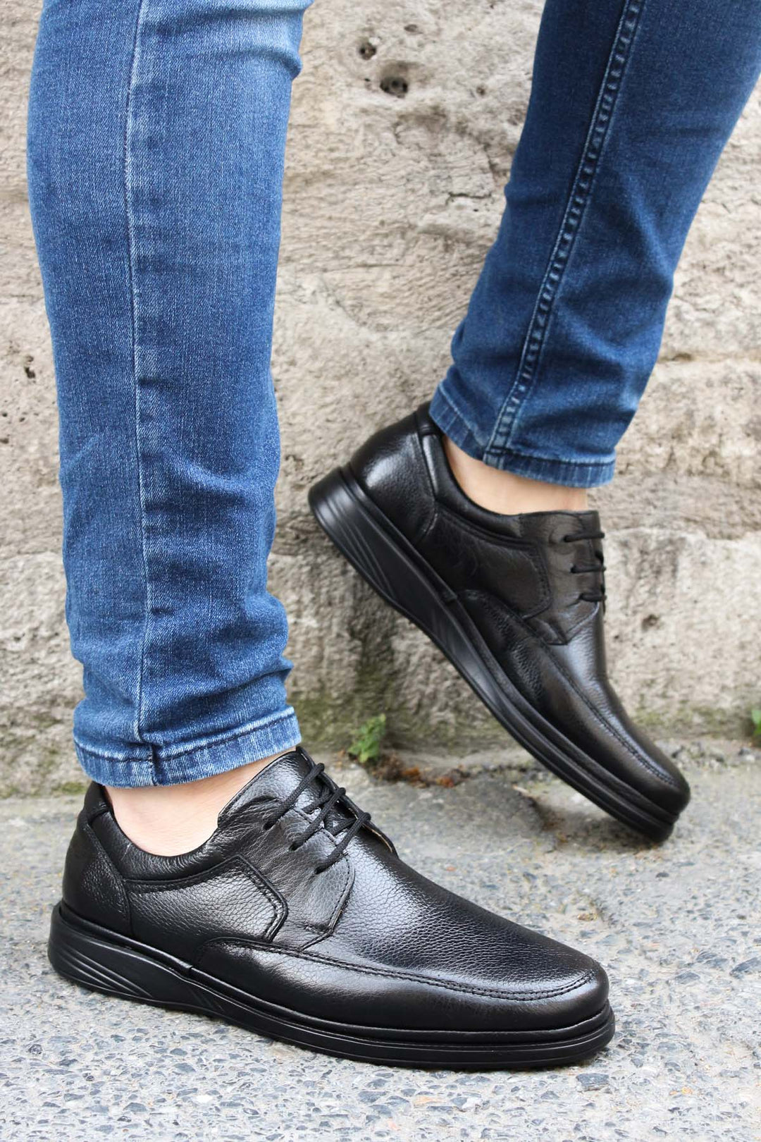 Scarpe ortopediche casual in pelle nera da uomo - Wessi