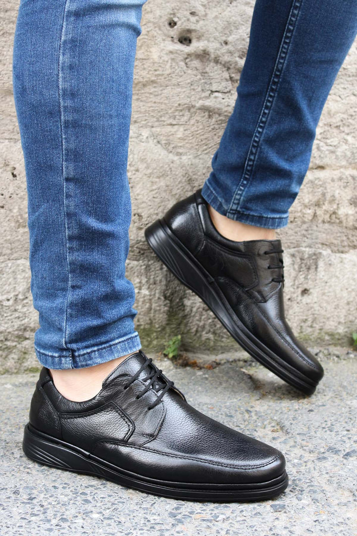 Scarpe ortopediche casual in pelle nera da uomo - Wessi