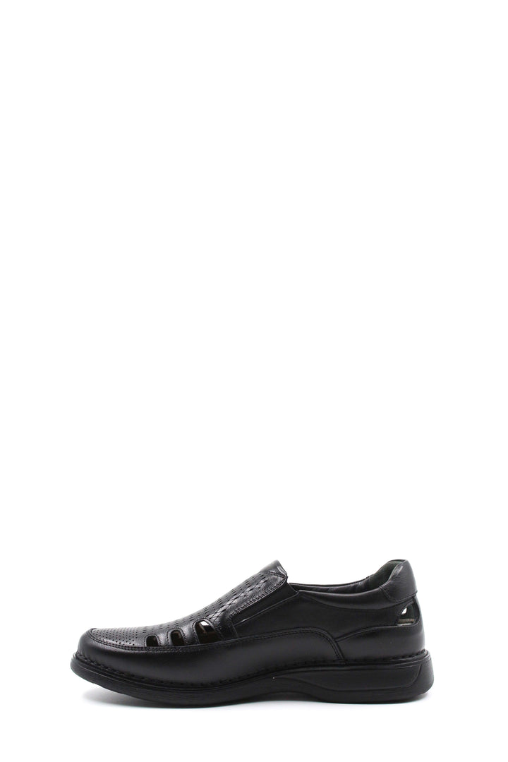 Sandali ortopedici in pelle nera da uomo - Wessi