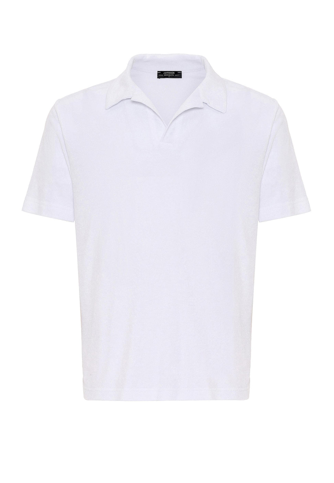 Men's White Terry Fabric T-Shirt - Wessi