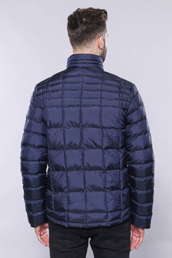 Cappotto invernale trapuntato da uomo blu navy - Wessi